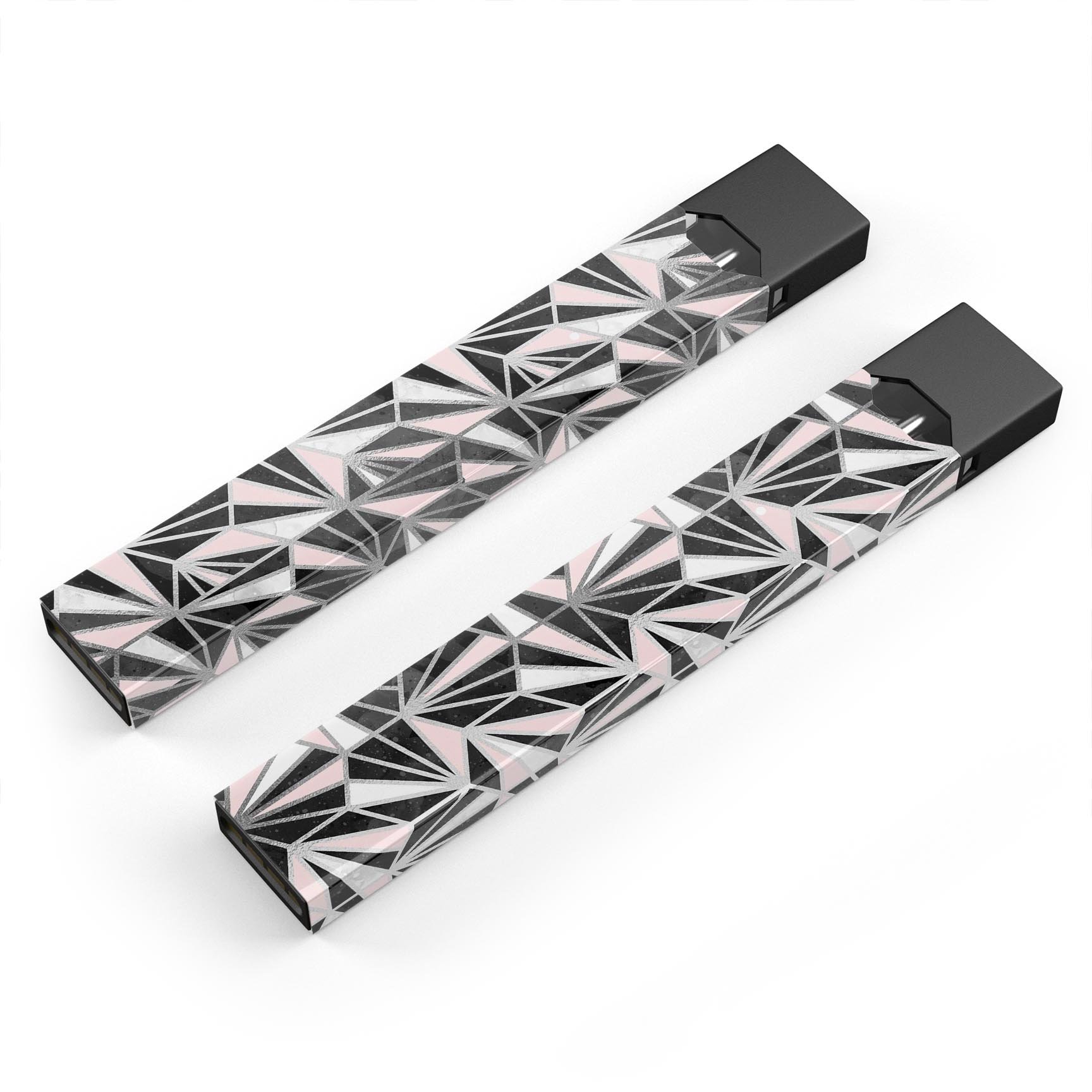 Karamfila Silver & Pink Marble V4 skin-wrap for JUUL device, showcasing its stylish design and protective features.